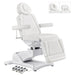 DIR Pavo 4-Motors Swivel Medical Spa Treatment Table White Variant Front Angled View With Detachable Headrest Options On White Background