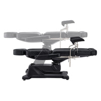 Thumbnail for DIR Pavo OB 4-Motors OB GYN Exam Chair Black Side View And Fully Reclined Demonstrating An Up And Down Adjustment On White Background