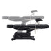 DIR Pavo OB 4-Motors OB GYN Exam Chair Black Side View And Fully Reclined Demonstrating An Up And Down Adjustment On White Background