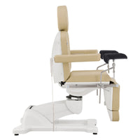 Thumbnail for DIR Pavo OB 4-Motors OB GYN Exam Chair with Stirrups Beige Side View On White Background