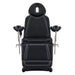 DIR Pavo OB 4-Motors OB GYN Exam Chair with Stirrups Black Front View On White Background