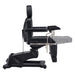 DIR Pavo OB 4-Motors OB GYN Exam Chair with Stirrups Black Side View Showing Extendable Footrest Positions On White Background