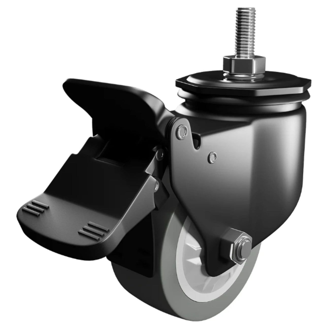 DIR Pavo OB 4-Motors OB GYN Exam Chair with Stirrups Close-up View Of Caser Wheel