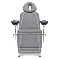 Thumbnail for DIR Pavo OB 4-Motors OB GYN Exam Chair with Stirrups Gray Front View On White Background