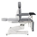 DIR Pavo OB 4-Motors OB GYN Exam Chair with Stirrups Gray Side View Demonstrating Recline Adjustment Range On White Background