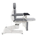 DIR Pavo OB 4-Motors OB GYN Exam Chair with Stirrups Gray Side View Showing Extendable Footrest Positions On White Background