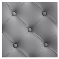 Thumbnail for DIR Princeton Gold Barber Chair Close-Up View Of Diamond Tufted Gray Upholstery Pattern