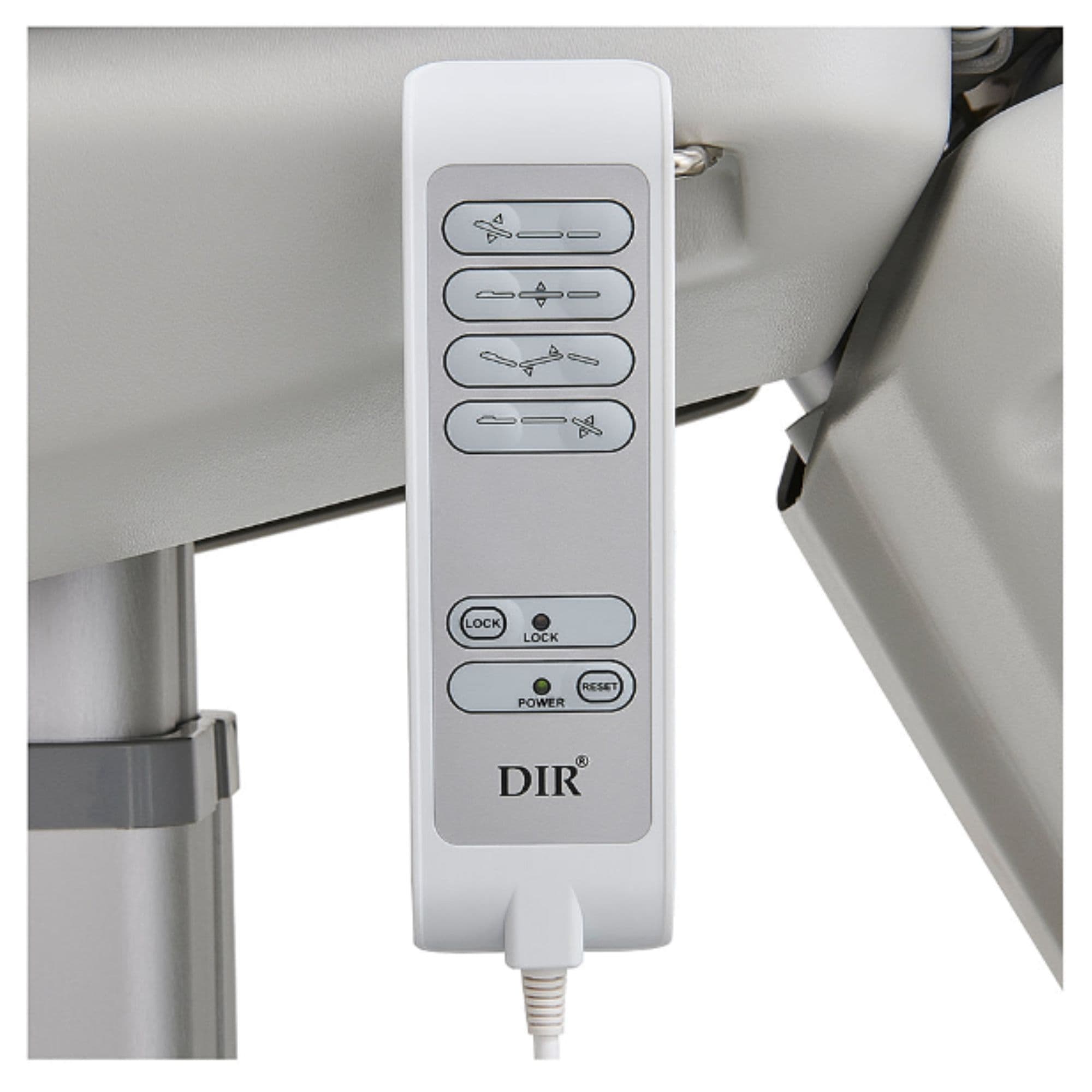 DIR Sydney 4-Motor Electric Esthetic Chair Close-up View Of Remote Control For Gray Variant