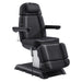 DIR Sydney 4-Motors Esthetician Chair Black Front Angled View On White Background