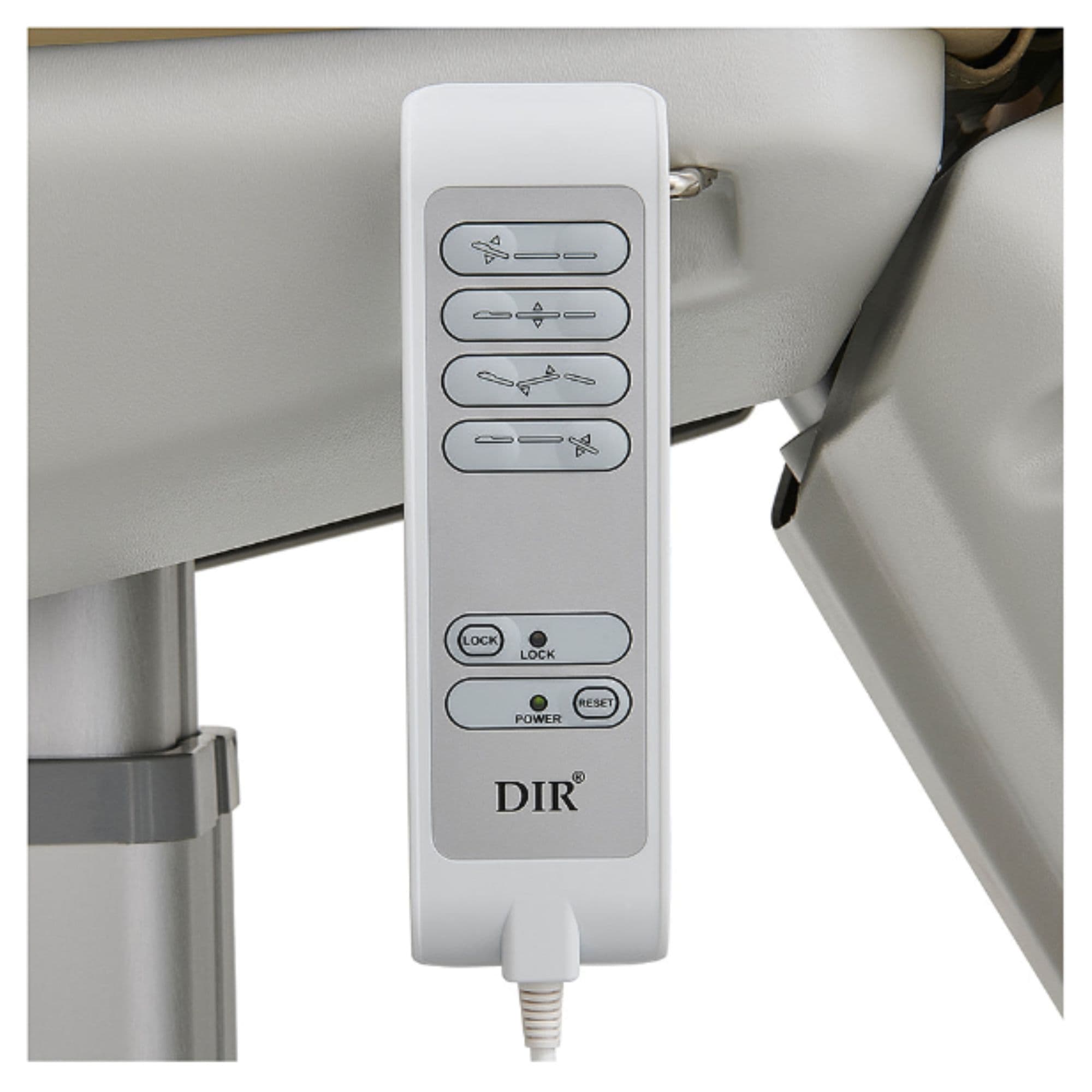 DIR Sydney 4-Motors Esthetician Chair Close-up View Of Remote Control For Beige Variant