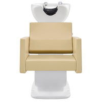 Thumbnail for DIR Takaran Adjustable Shampoo Backwash Unit Beige Front View Of White Single Shampoo Wash Station