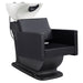 DIR Takaran Adjustable Shampoo Backwash Unit Black Front Angled View Of White Single Shampoo Wash Station