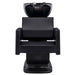 DIR Takaran Adjustable Shampoo Backwash Unit Black Front View Of Black Single Shampoo Wash Station