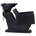 DIR Takaran Adjustable Shampoo Backwash Unit Black Side View Of Black Single Shampoo Wash Station