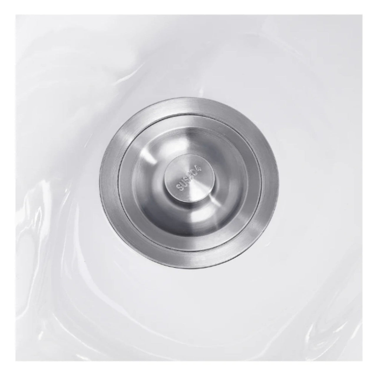 DIR Takaran Adjustable Shampoo Backwash Unit Close-Up View Of Stainless Steel Drain Cover