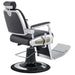 DIR Titan Hydraulic Barber Chair Black Variant Rear Angled View On White Background