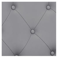Thumbnail for DIR Titan Hydraulic Barber Chair Close-Up View Of Diamond Tufted Gray Upholstery Pattern