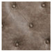 DIR Titan Hydraulic Barber Chair Close-Up View Of Diamond Tufted Vintage Brown Upholstery Pattern