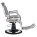 DIR Titan Hydraulic Barber Chair Gray Variant Side View On White Background