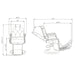 DIR Titan Hydraulic Barber Chair Product Dimension Diagram