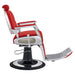 DIR Titan Hydraulic Barber Chair Red Variant Side View On White Background