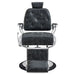 DIR Titan Hydraulic Barber Chair Vintage Black Variant Front View On White Background