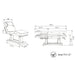 DIR Tranquility 4-Motors Electric Medical Spa Treatment Table Product Dimension Diagram