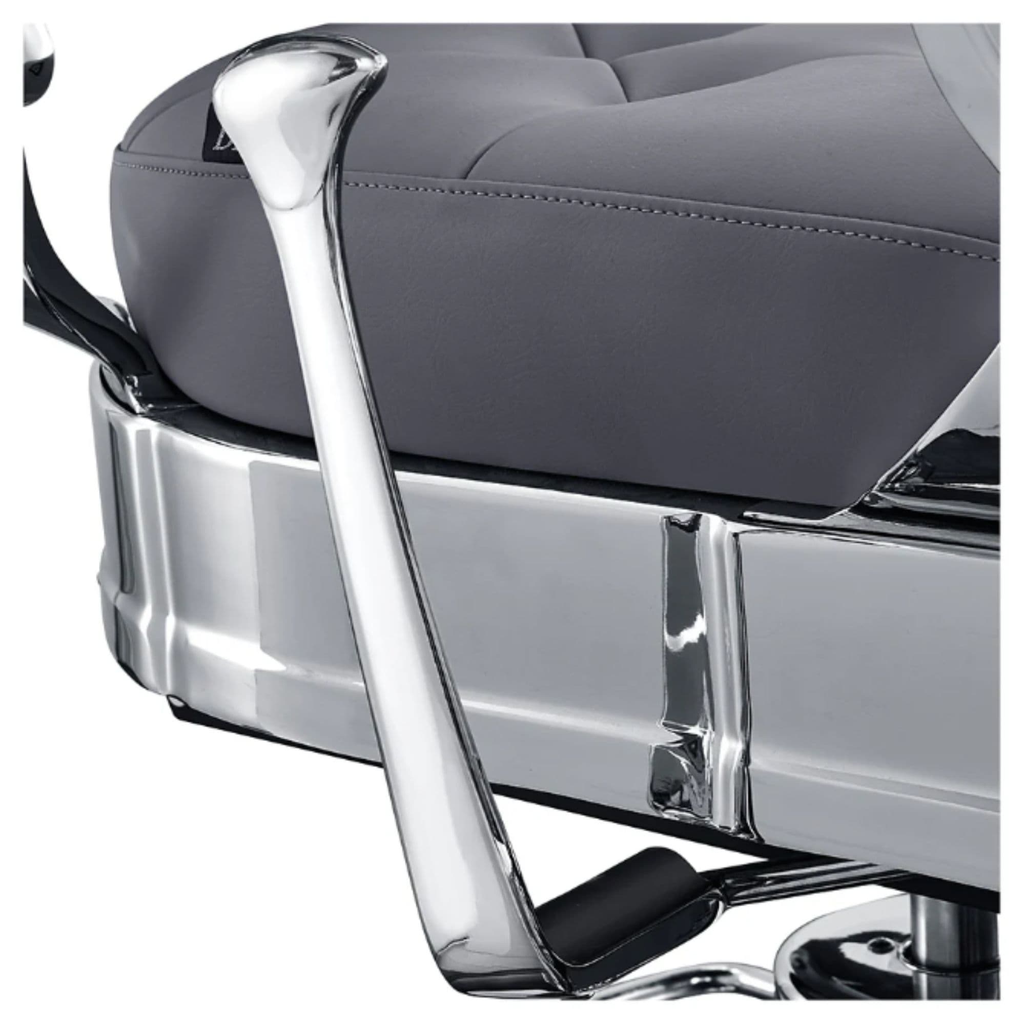 DIR Vanquish Barber Chair Close-up View Of Side Control Lever Detail On White Background