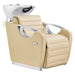 DIR Victoria Electric Shampoo Backwash Unit Beige Front Angled View Of White Single Shampoo Wash Station