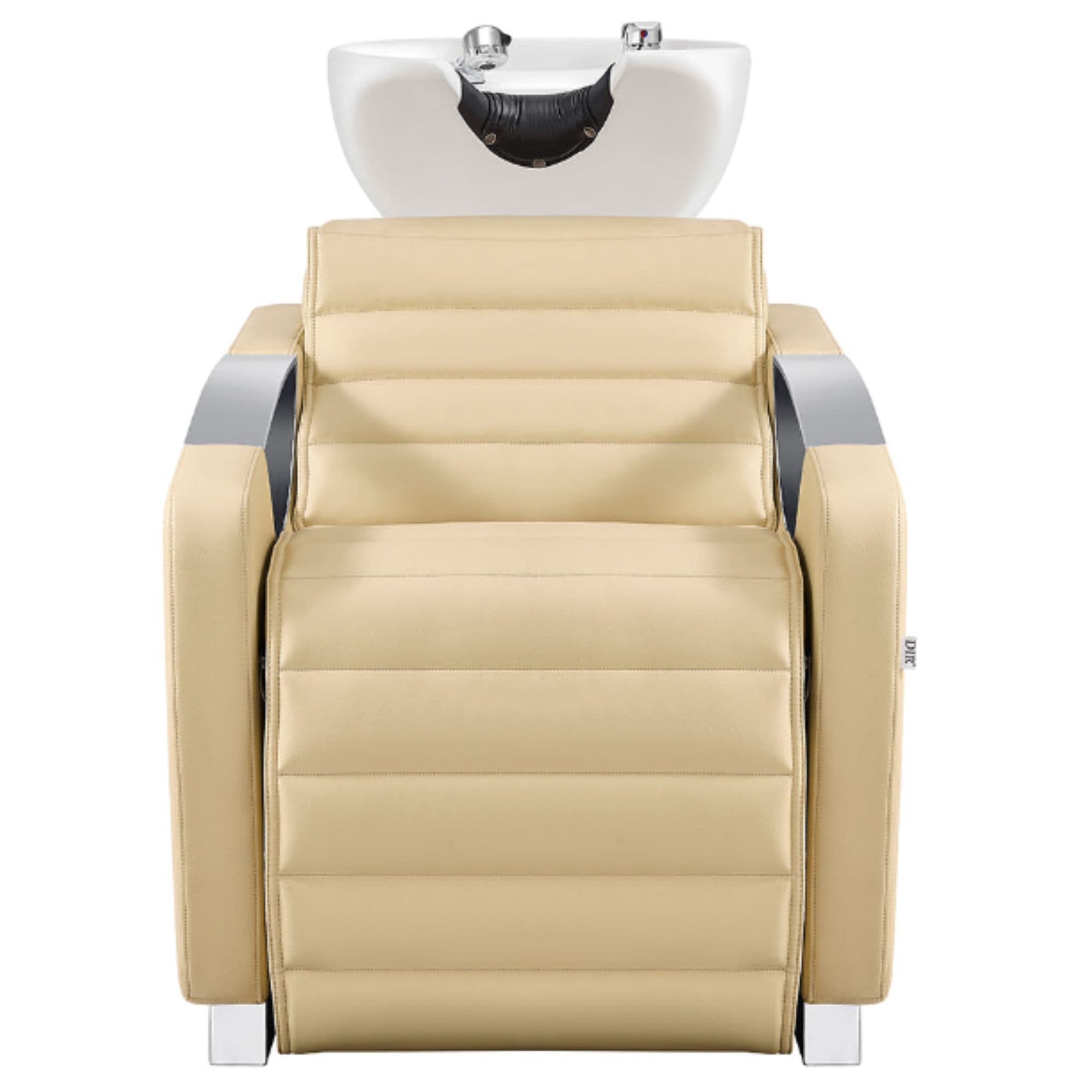 DIR Victoria Electric Shampoo Backwash Unit Beige Front View Of White Single Shampoo Wash Station