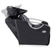 DIR Victoria Electric Shampoo Backwash Unit Black Side View Of Black Single Shampoo Wash Station