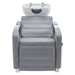 DIR Victoria Electric Shampoo Backwash Unit Gray Front View Of White Single Shampoo Wash Station