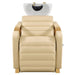 DIR Victoria Gold Electric Shampoo Chair Beige Front View Of White Single Shampoo Wash Station On Clean White