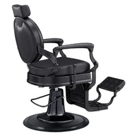 Thumbnail for DIR Viking Classic Barber Chair Black Variant Rear Angled View On White Background