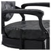 DIR Viking Classic Barber Chair Close-Up View Of Decorative Armrest Support And Vintage Black Upholstered Seat