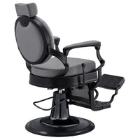 Thumbnail for DIR Viking Classic Barber Chair Gray Variant Rear Angled View On White Background