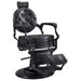 DIR Viking Classic Barber Chair Vintage Black Variant Front Angled View On White Background