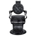 DIR Viking Classic Barber Chair Vintage Black Variant Front View On White Background