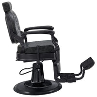 Thumbnail for DIR Viking Classic Barber Chair Vintage Black Variant Side View On White Background