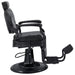 DIR Viking Classic Barber Chair Vintage Black Variant Side View On White Background