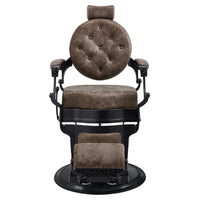 Thumbnail for DIR Viking Classic Barber Chair Vintage Brown Variant Front View On White Background