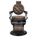 DIR Viking Classic Barber Chair Vintage Brown Variant Front View On White Background