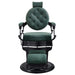 DIR Viking Classic Barber Chair Vintage Green Variant Front View On White Background