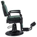 DIR Viking Classic Barber Chair Vintage Green Variant Side View On White Background
