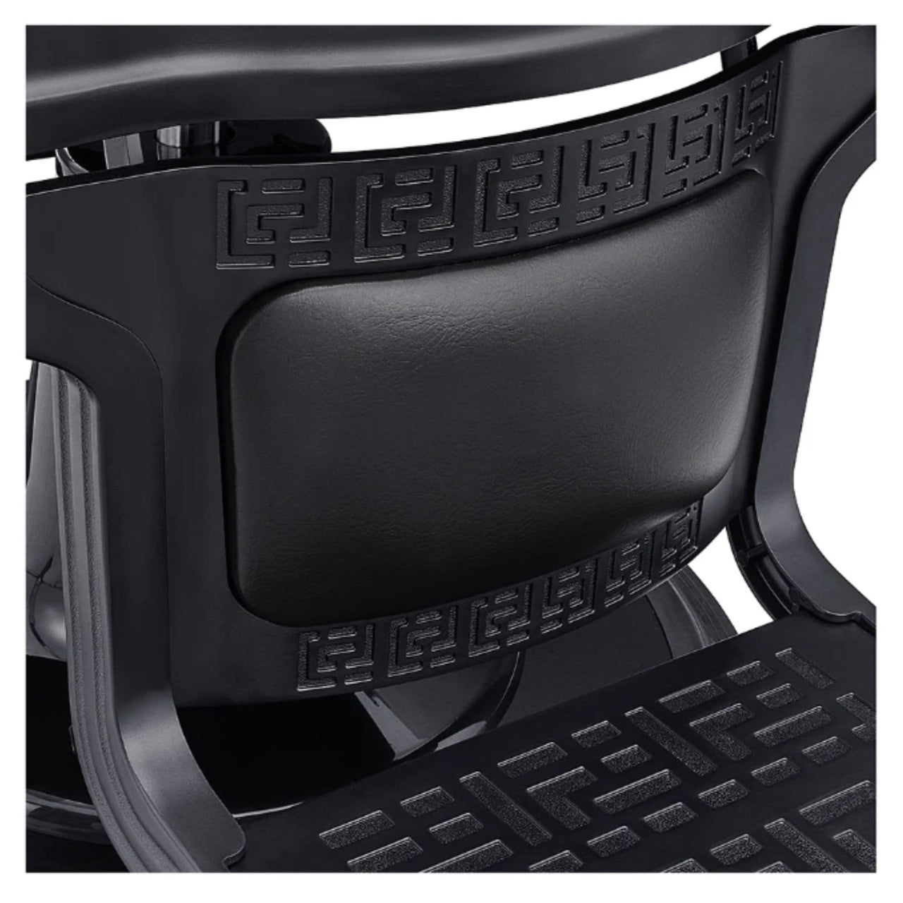 DIR Viking Traditional Barbershop Chair Black Variant Close-Up View Of Footrest