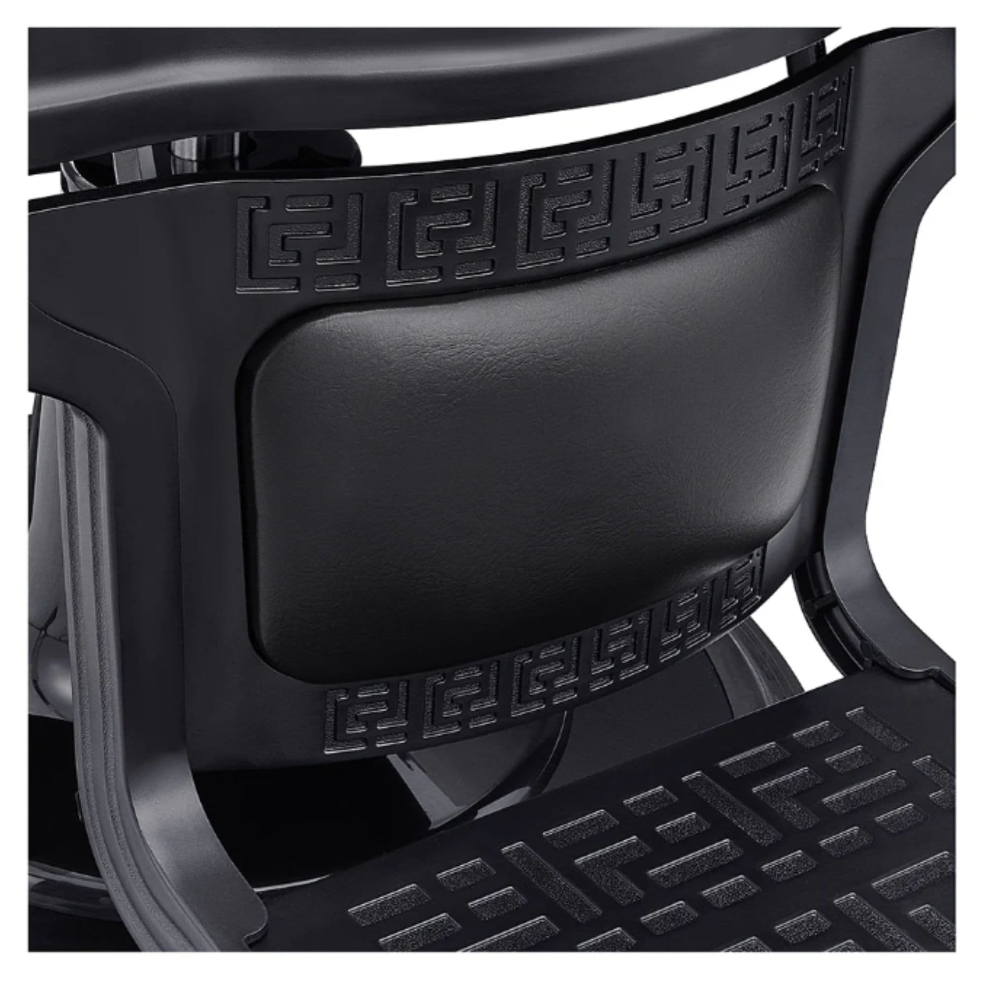 DIR Viking Traditional Barbershop Chair Black Variant Close-Up View Of Footrest