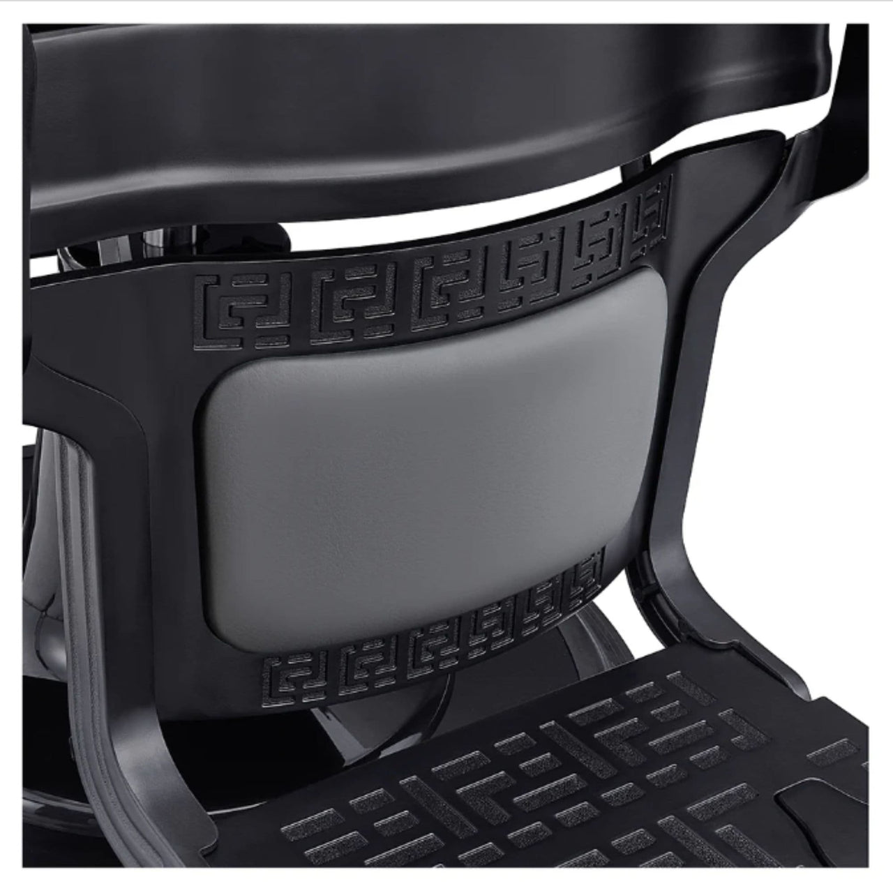 DIR Viking Traditional Barbershop Chair Gray Variant Close-Up View Of Footrest
