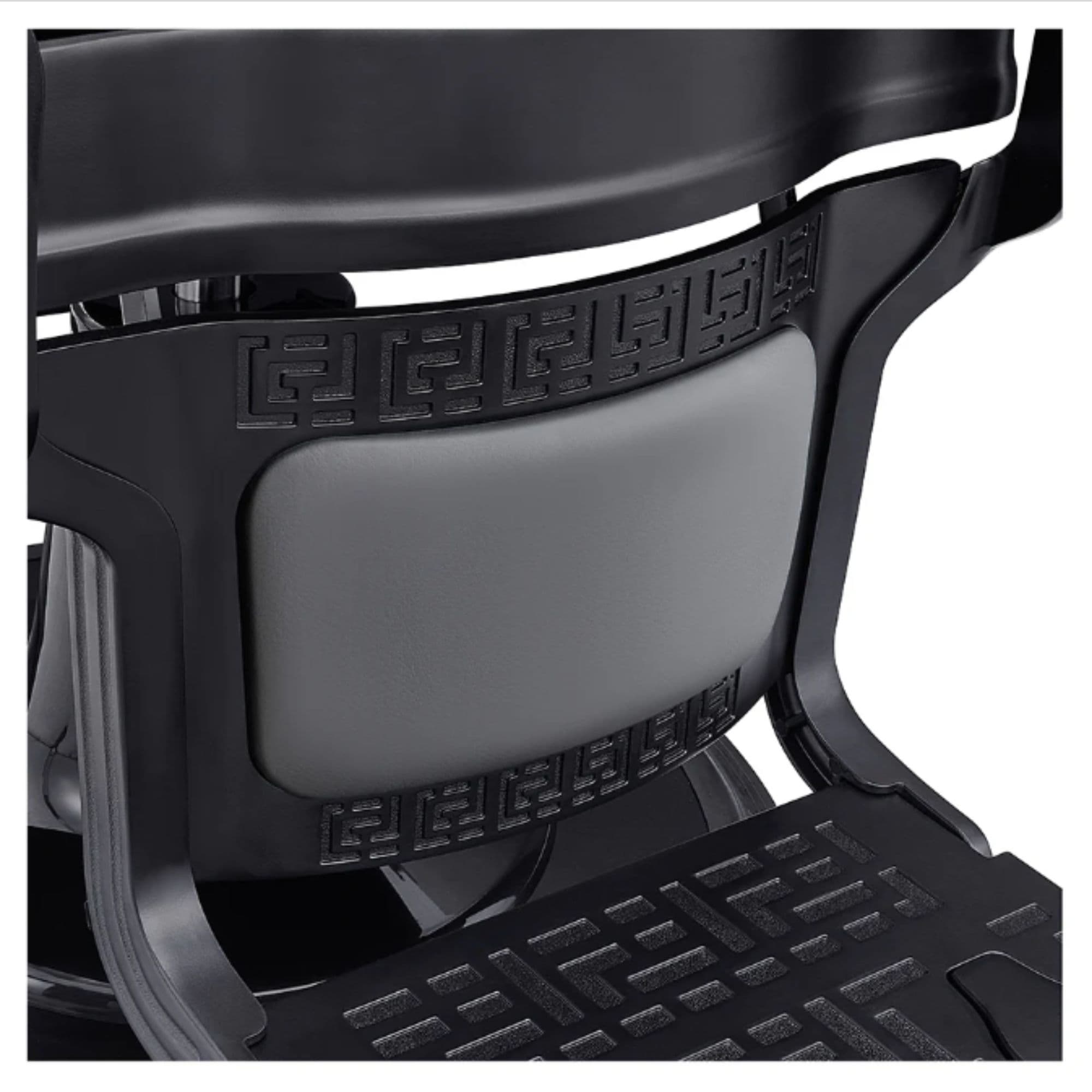 DIR Viking Traditional Barbershop Chair Gray Variant Close-Up View Of Footrest