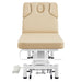 DIR VitalEarth 2-Motors Treatment Table and Wellness Therapy Bed Beige Color Front View With Foot Controls On White Background