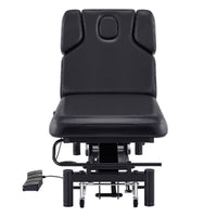 Thumbnail for DIR VitalEarth 2-Motors Treatment Table and Wellness Therapy Bed Black Color Front Angled View With Foot Controls On White Background